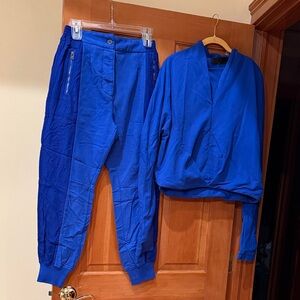 Haider Ackermann Vibrant Blue Track Pants & Top Set
